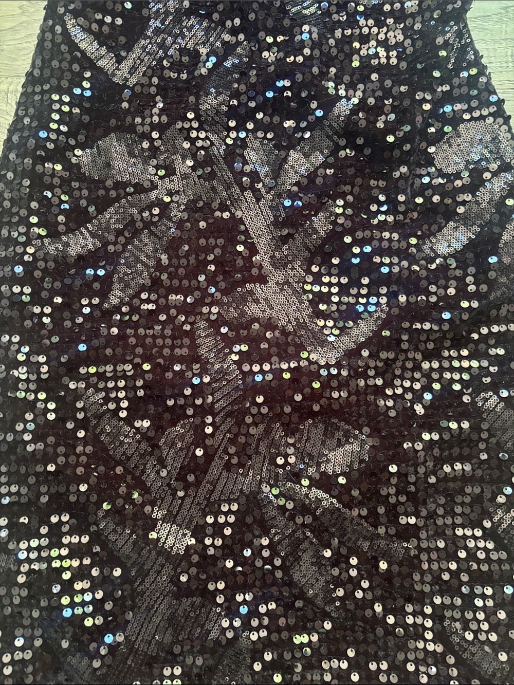 Aidan Mattox | Black Sequin Cocktail Sheath Dress Wedding Summer Size 8 - Picture 3 of 11